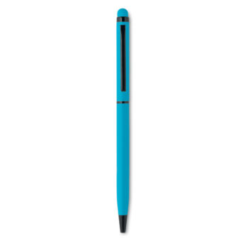 Stylo bille twist en aluminium. Encre bleue.-Turquoise-8719941027251