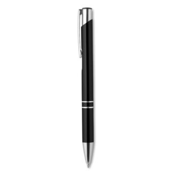 Stylo bille rétractable en aluminium. Encre bleue.-Noir-8719941027299