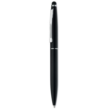 Stylo bille twist en aluminium avec finition mate et embout sensible. Encre bleue.-Noir-8719941020719-1