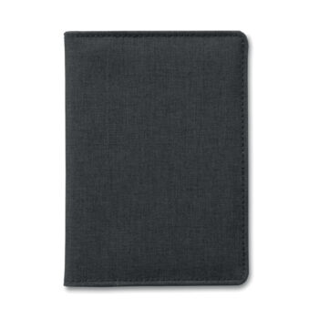 Portefeuille / porte-passeport avec sécurité RFID en polyester 2 tons.-Noir-8719941030763