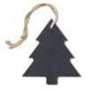 Suspension en ardoise en forme d'arbre avec cordon-Noir-8719941012271