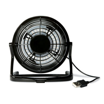 Ventilateur en ABS avec le câble USB.  Bouton marche/arrêt.-Noir-8719941010291